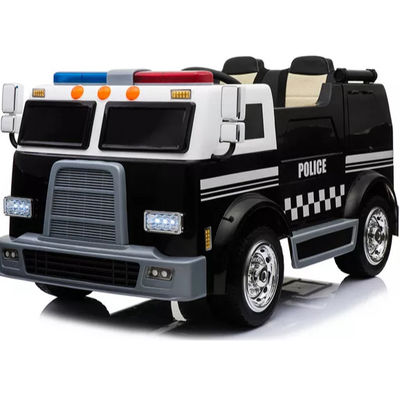 Batterie 12V/24V Noir blanc électrique Voyage sur voiture de police à deux places pour enfants