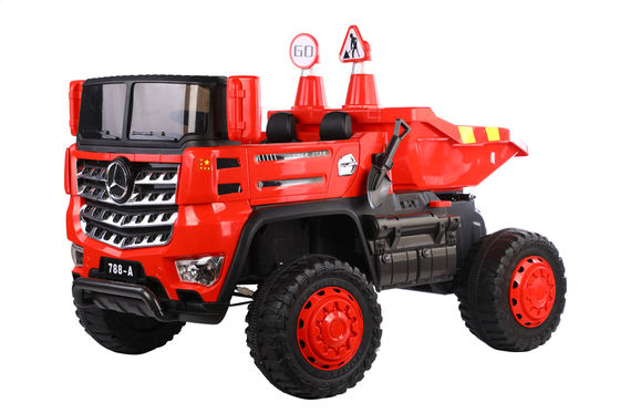 2 sièges Jouet électrique Voyage sur le chariot de construction Voiture pour enfants