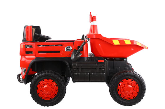 2 sièges Jouet électrique Voyage sur le chariot de construction Voiture pour enfants