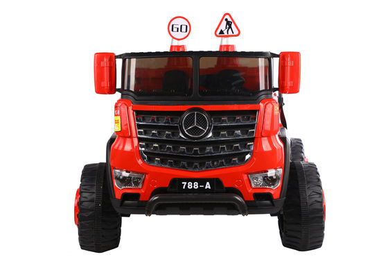 2 sièges Jouet électrique Voyage sur le chariot de construction Voiture pour enfants
