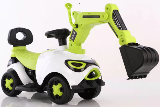 Excavateur électrique en plastique pour enfants Voiture extérieure avec batterie Moteur de voiture de jouet 6V380*1