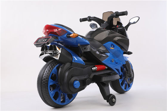 12V en plastique bleu à batterie rechargeable Les enfants montent sur une moto pour unisexe