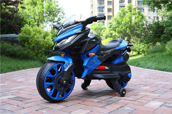 12V en plastique bleu à batterie rechargeable Les enfants montent sur une moto pour unisexe