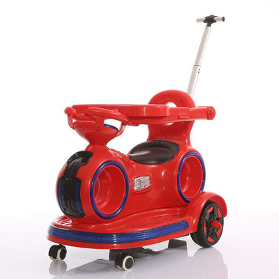 Voiture électrique pour enfants avec poignée rétractable et lumières colorées