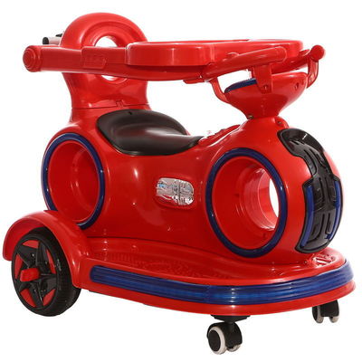 Voiture électrique pour enfants avec poignée rétractable et lumières colorées
