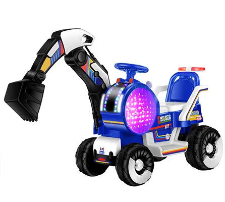 2023 Jouets électriques pour enfants Excavateur Ingénierie Voyage en voiture pour enfants en plastique jaune