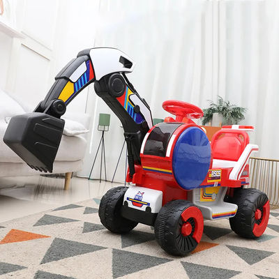 2023 Jouets électriques pour enfants Excavateur Ingénierie Voyage en voiture pour enfants en plastique jaune