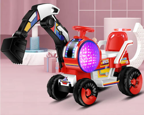 2023 Jouets électriques pour enfants Excavateur Ingénierie Voyage en voiture pour enfants en plastique jaune