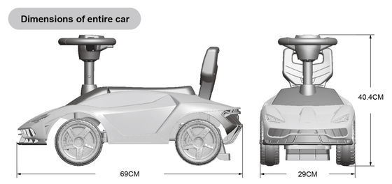 Taille du produit 69*29*40.4cm Scooter classique alimenté par batterie Enfants Ride On Car Direct