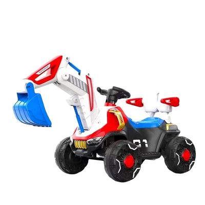 Feux LED et musique dynamique - Voiture de construction pour enfants en orange