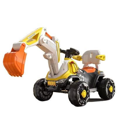 Feux LED et musique dynamique 6v Voyage électrique sur camion de construction Voiture pour enfants