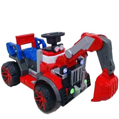 Unisexe 6v tout électrique Voyage sur le camion de construction Voiture avec musique 2023 PP plastique