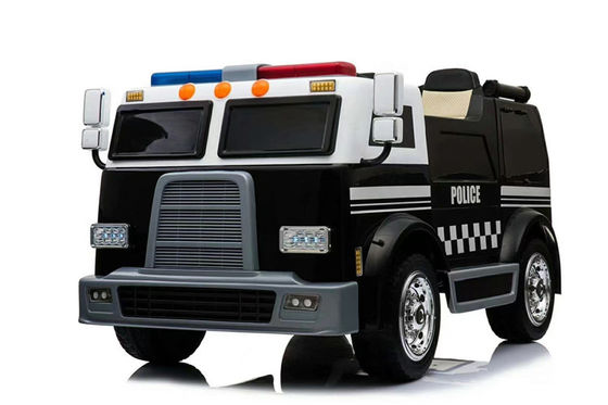 Batterie 12V/24V Noir blanc électrique Voyage sur voiture de police à deux places pour enfants