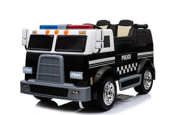 Batterie 12V/24V Noir blanc électrique Voyage sur voiture de police à deux places pour enfants
