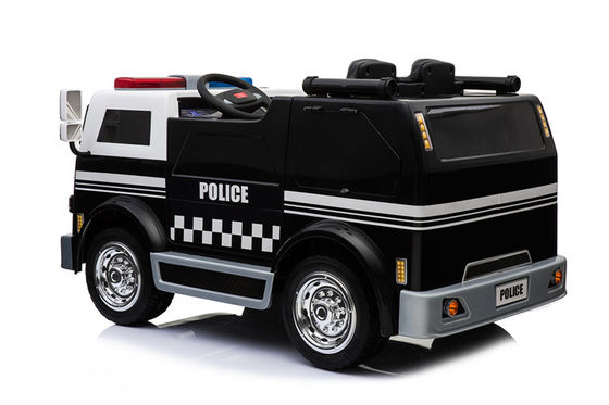 Batterie 12V/24V Noir blanc électrique Voyage sur voiture de police à deux places pour enfants