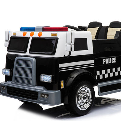 Batterie 12V/24V Noir blanc électrique Voyage sur voiture de police à deux places pour enfants