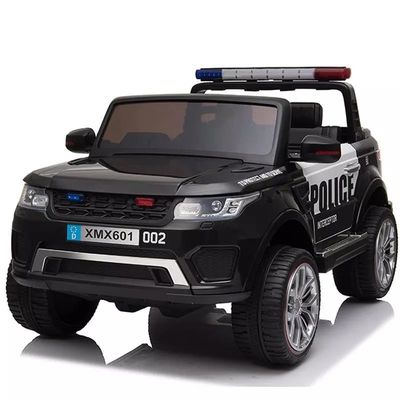 Black Ride On Baby voiture policière électrique SUV avec télécommande jouet pour les grands enfants