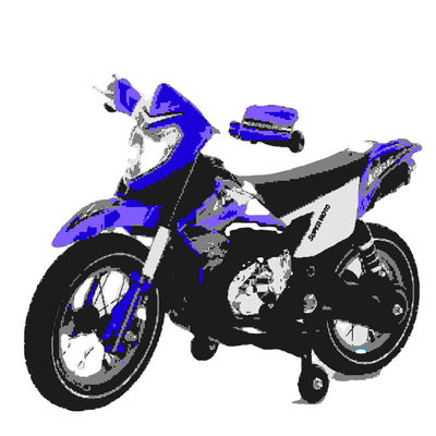Les enfants 6V montent sur une voiture moto moto moto électrique avec PP plastique type orange