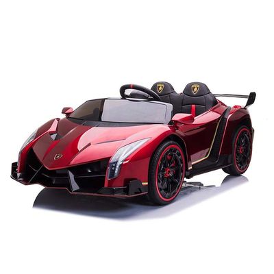 Voiture électrique en plastique pour enfants autorisée avec télécommande 2.4G et lumières de musique