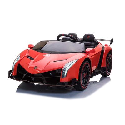 Voiture électrique en plastique pour enfants autorisée avec télécommande 2.4G et lumières de musique