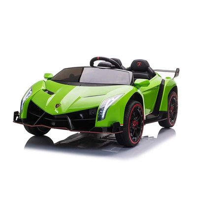 Voiture électrique en plastique pour enfants autorisée avec télécommande 2.4G et lumières de musique