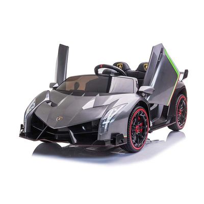 Voiture électrique en plastique pour enfants autorisée avec télécommande 2.4G et lumières de musique