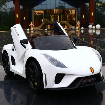 Unisexe enfants 12v voiture électrique avec télécommande à double entraînement musique et fonction swing
