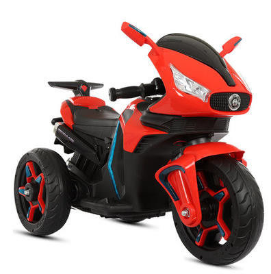 Enseignement précoce Voyage en voiture pour les enfants Rouge/Blanc/Bleu Mini électrique moto à trois roues