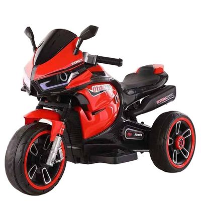 Tricycle à moto électrique blanche pour enfants avec lumière colorée et moteur 380*2