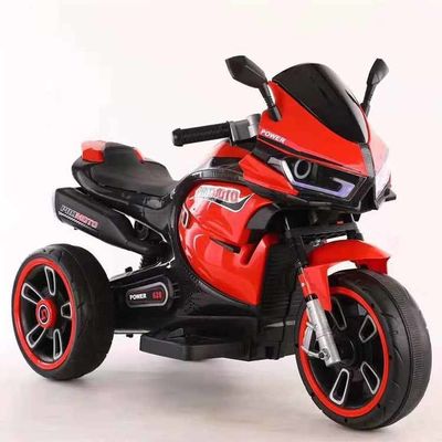 Tricycle à moto électrique blanche pour enfants avec lumière colorée et moteur 380*2