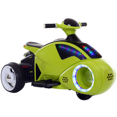 Montez sur une moto électrique pour enfants à trois roues avec des roues et de la musique clignotantes