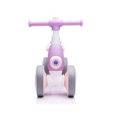 Musique légère et appareil à bulles vélo d'équilibre pour 1 à 6 ans enfants 4 roues style voiture