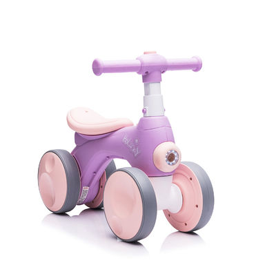 Musique légère et appareil à bulles vélo d'équilibre pour 1 à 6 ans enfants 4 roues style voiture