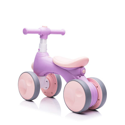 Musique légère et appareil à bulles vélo d'équilibre pour 1 à 6 ans enfants 4 roues style voiture