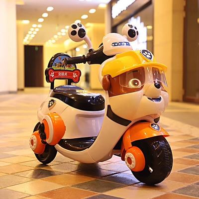 494PCS Jouet de moto électrique pour enfants en tricycle Voyage en voiture pour enfants de 2 à 5 ans