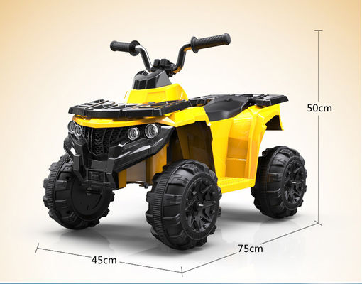 6v ATV Beach Car avec phares électrique rechargeable Voyage en voiture pour les enfants 2-6 ans
