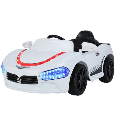 12V électrique à batterie Voyage en voiture à deux places et musique pour les enfants en blanc