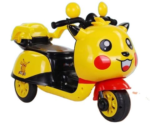MP3 Musique Des chansons d'éclairage LED Jouets 6v Moteur électrique Voiture pour les enfants Jaune Bleu Rose