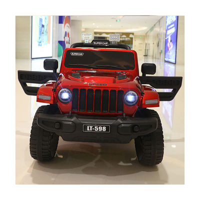 Rouge 12v 4 roues électrique 2 places télécommande rechargeable Jouet de voiture pour enfants