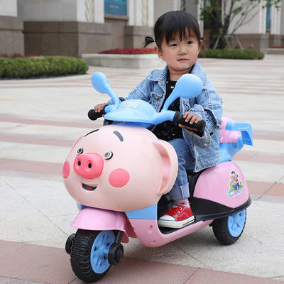 Chants pour enfants Jouets d'éclairage LED Voyage sur moto électrique 6V pour les enfants de 3 à 6 ans