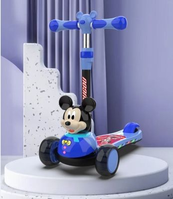 Voiture en plastique pour enfants sur scooter avec musique et fonction de pliage de roue en PU