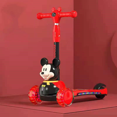 Voiture en plastique pour enfants sur scooter avec musique et fonction de pliage de roue en PU