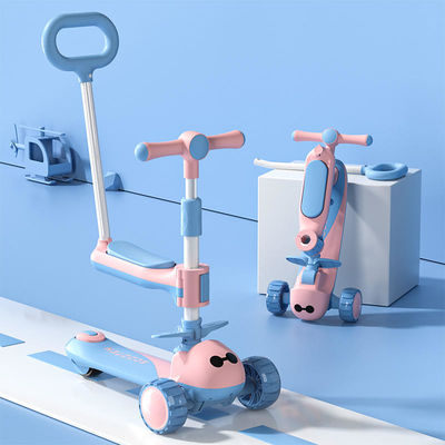 3 en 1 multi-fonction Baby Walker 3 roues sur le volant pliable Grand roue scooter voiture pour les enfants