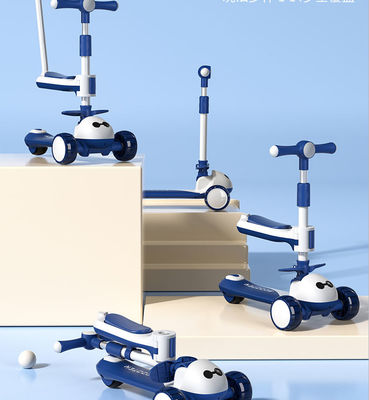 3 en 1 multi-fonction Baby Walker 3 roues sur le volant pliable Grand roue scooter voiture pour les enfants