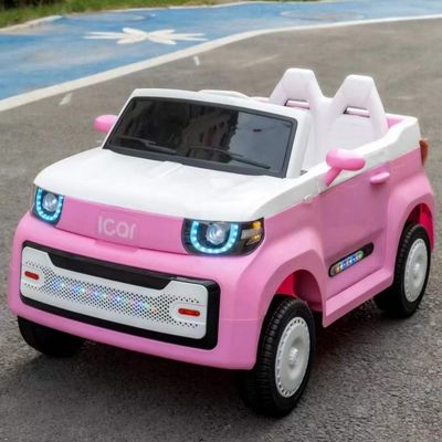 Piles à quatre roues en plastique, jouets électriques pour bébés et enfants avec télécommande, moteur 12V*390*2