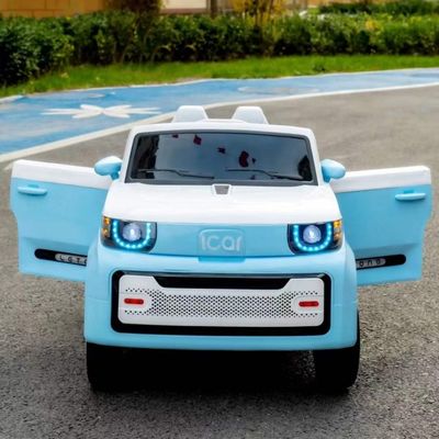 Piles à quatre roues en plastique, jouets électriques pour bébés et enfants avec télécommande, moteur 12V*390*2
