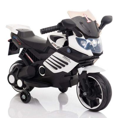 Enfants Jouets Voiture 6v Moto électrique Voyage en voiture avec éclairage et roues auxiliaires