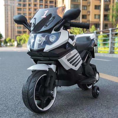 Enfants Jouets Voiture 6v Moto électrique Voyage en voiture avec éclairage et roues auxiliaires