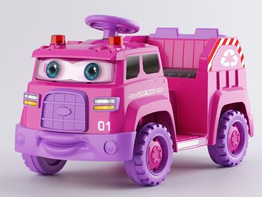 Trier les ordures et effets sonores Les yeux tournants des dessins animés Voyage en voiture électrique pour enfants en PP