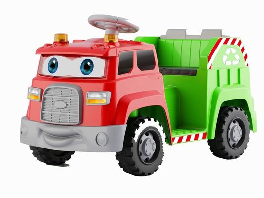 Trier les ordures et effets sonores Les yeux tournants des dessins animés Voyage en voiture électrique pour enfants en PP